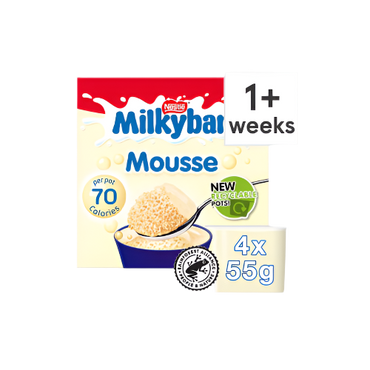 Nestlé Milkybar Mousse 4x55g – Creamy Whipped White Chocolate Dessert Cups